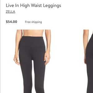 NWT!! Zella Highwaist Leggings